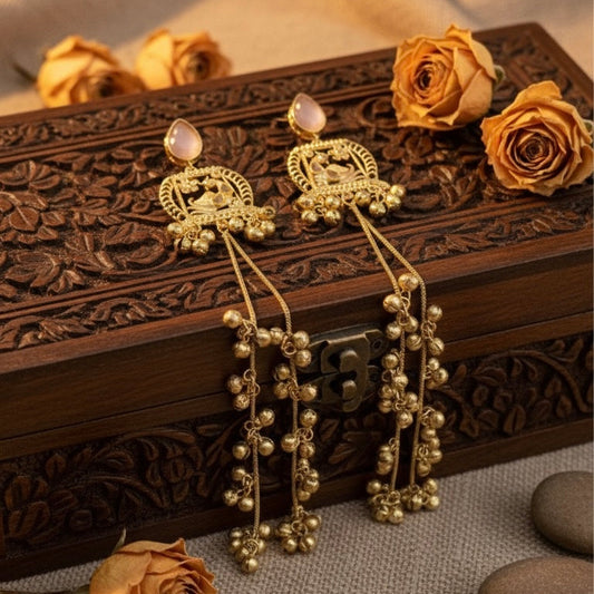 Zira Kashmiri Earrings (Pink)