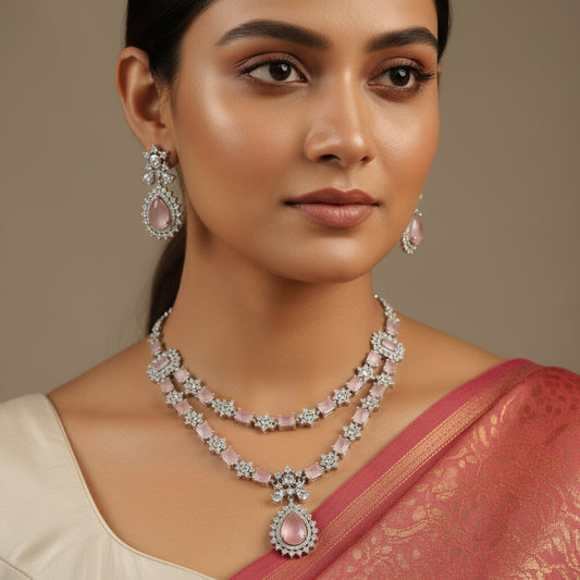 Regal Tier AD Necklace (Pink)