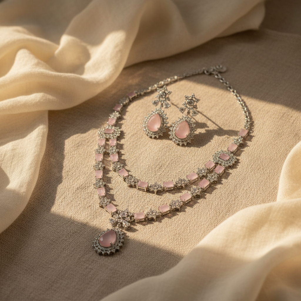 Regal Tier AD Necklace (Pink)