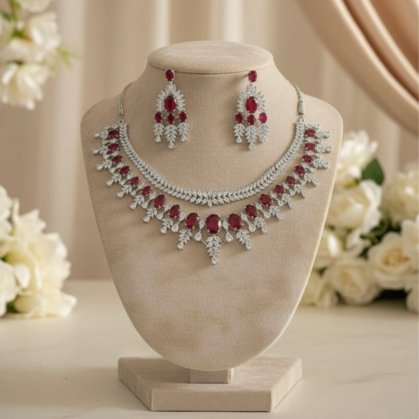 Lustre AD Necklace (Red)
