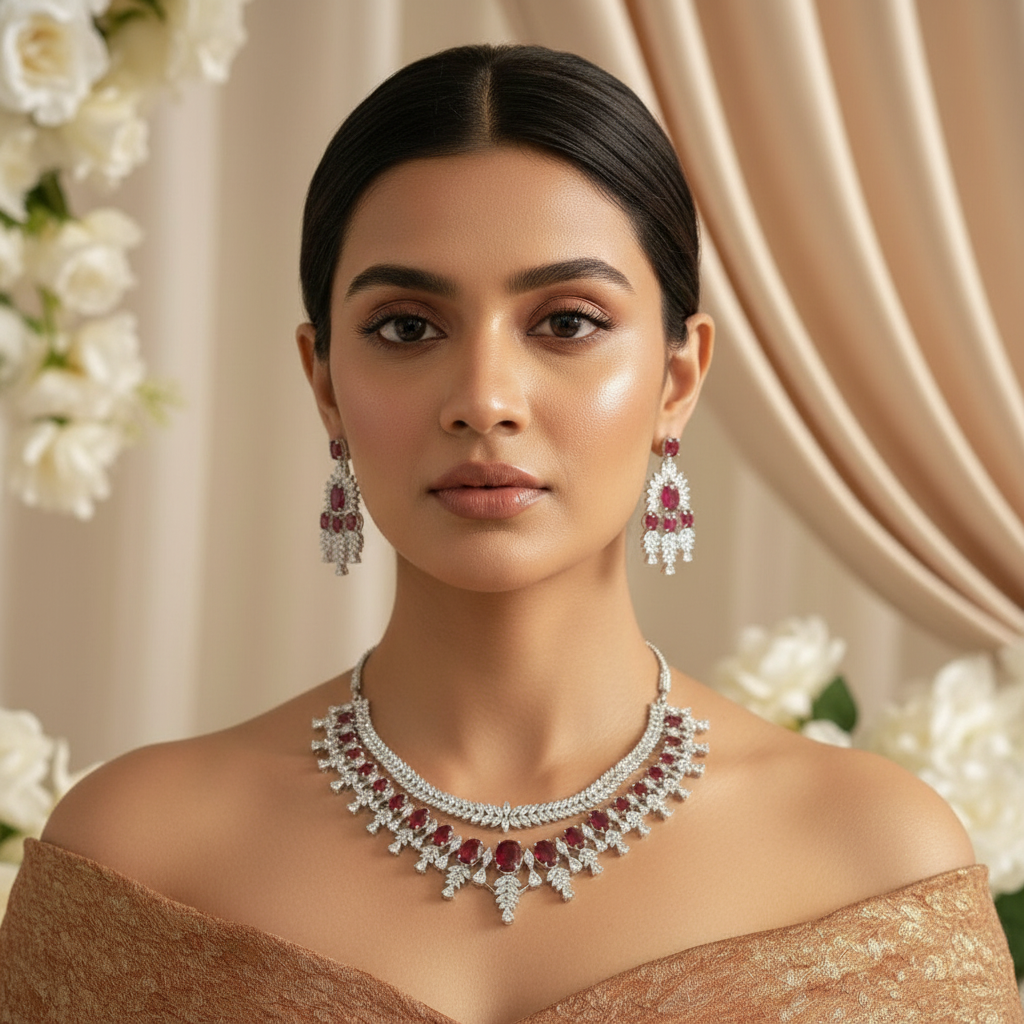 Lustre AD Necklace (Red)