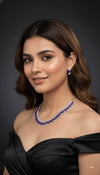 Luxe Line AD Necklace (Purple)