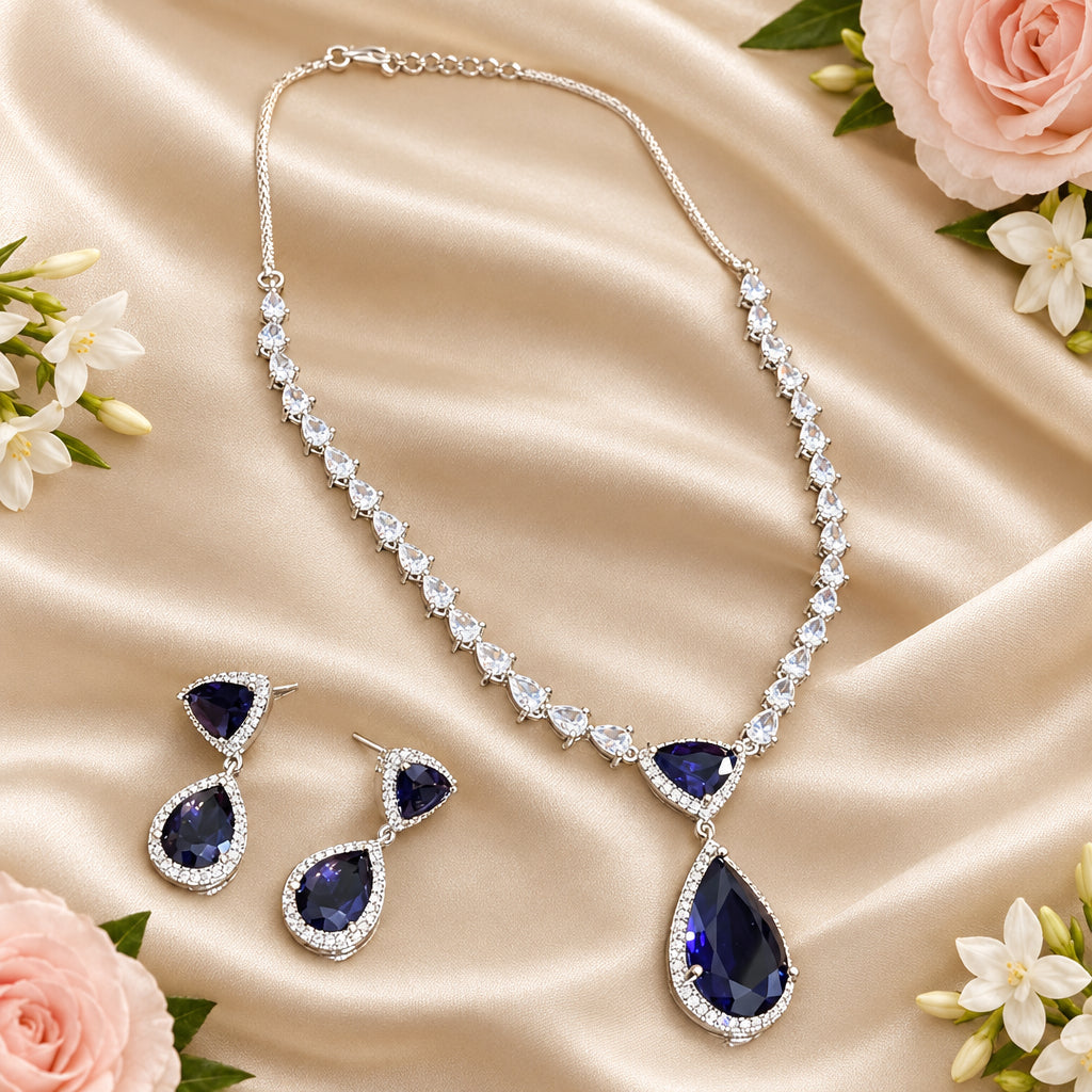 Ira AD Necklace Set (Purple)