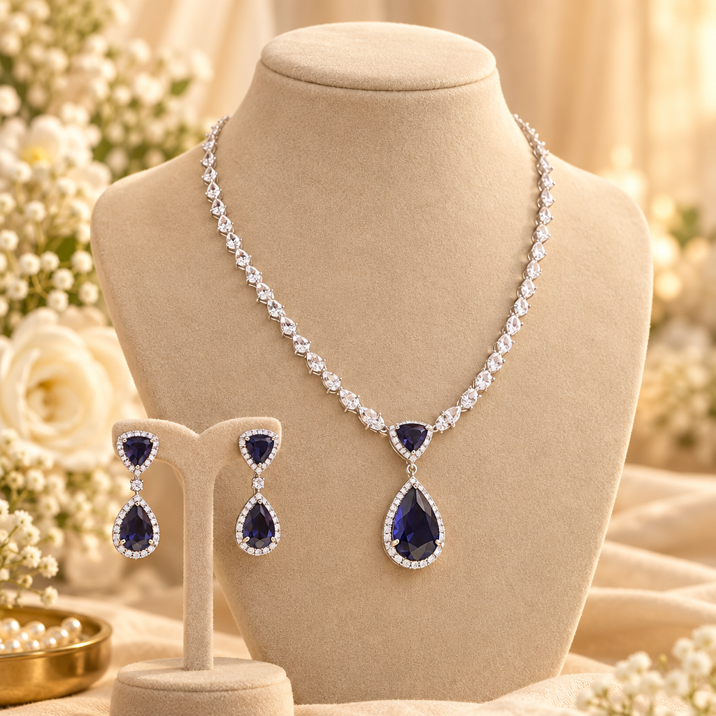 Ira AD Necklace Set (Purple)