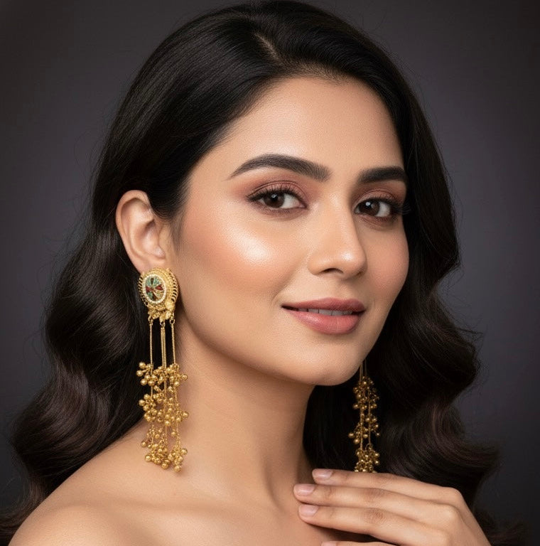 Noorani Kashmiri Earrings (Multi-Colour)