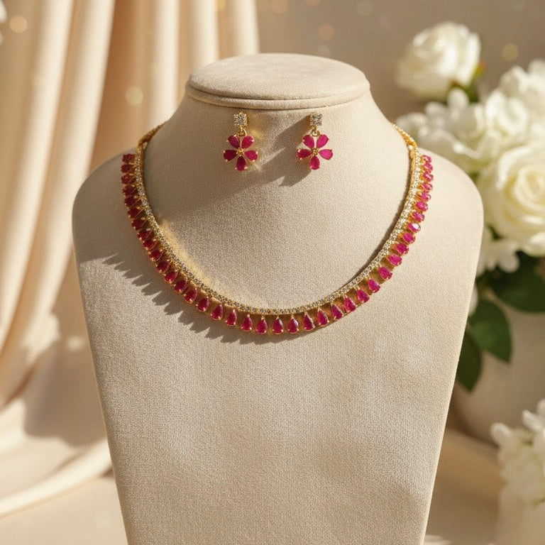 Myra AD Necklace (Pink)