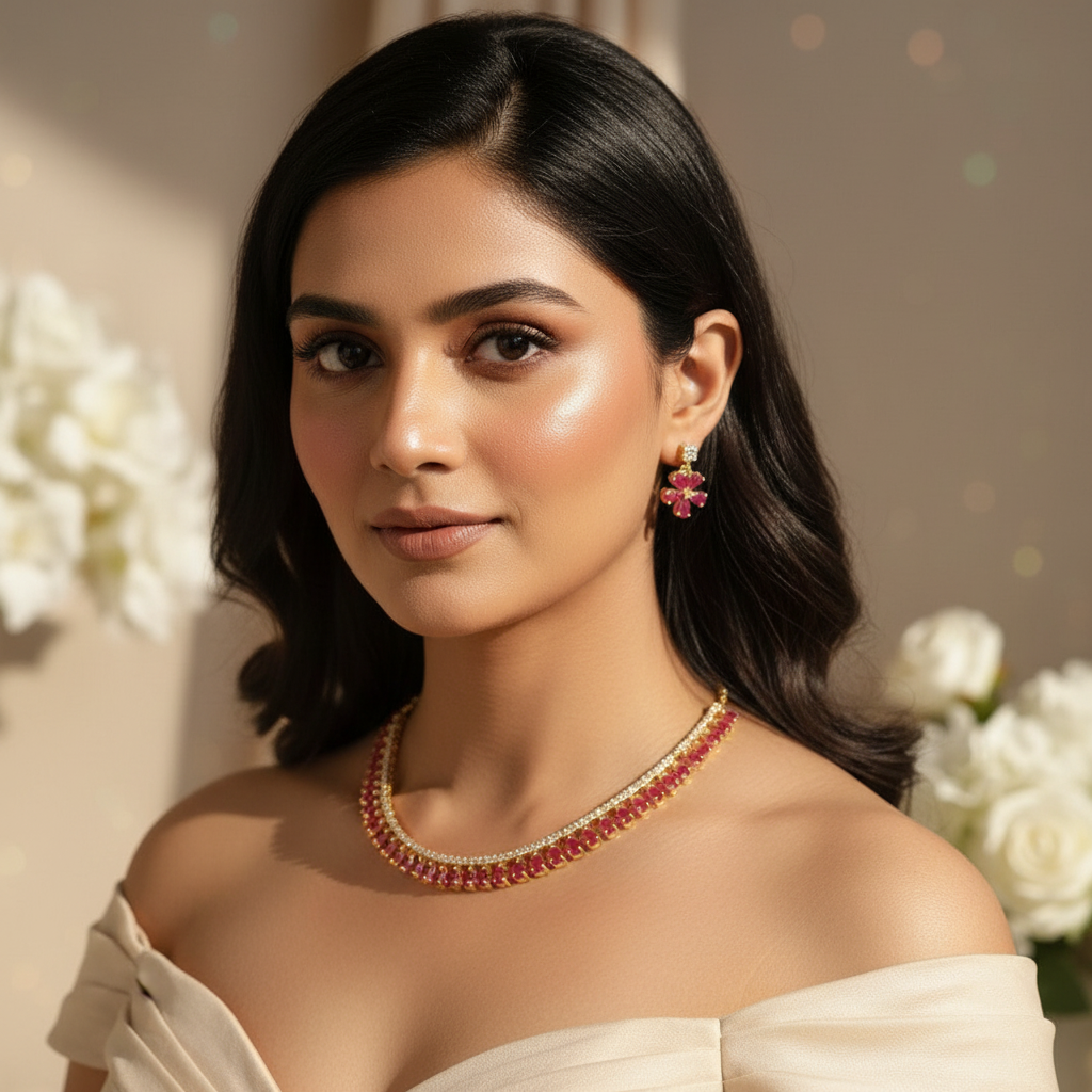Myra AD Necklace (Pink)