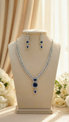 Regal Vine AD Necklace (Blue)