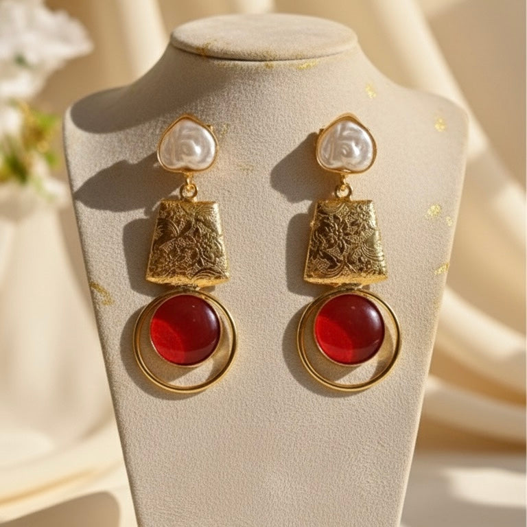 Lara Earrings (Orange)