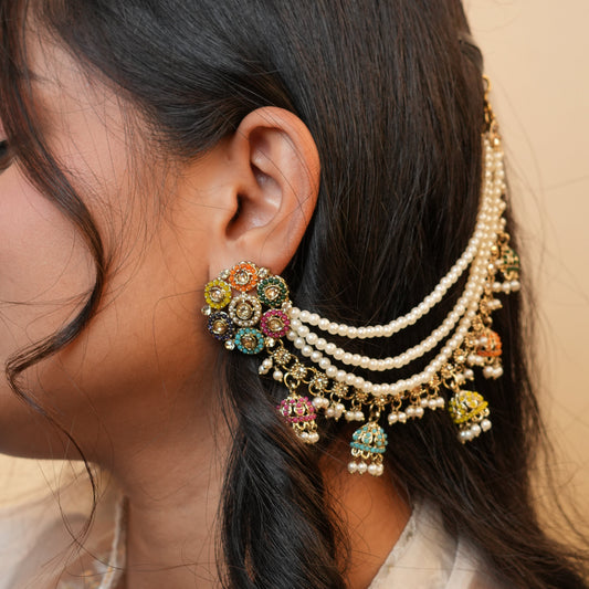 Ishitya Multi colour Chain Earrings