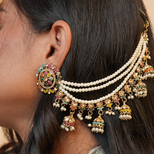 Navika Multi colour Chain Earrings