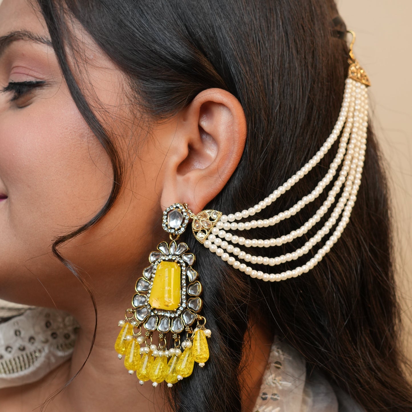 Kirnaya Chain Earrings (Yellow)