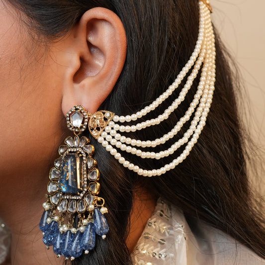 Kirnaya Chain Earrings (Blue)