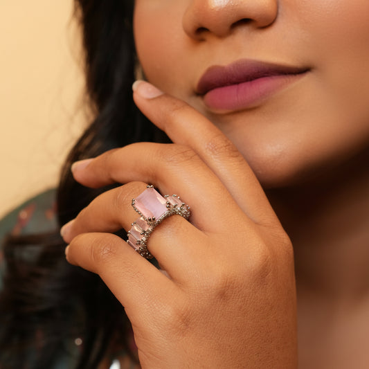 Premium Diamond AD Ring (Pink)