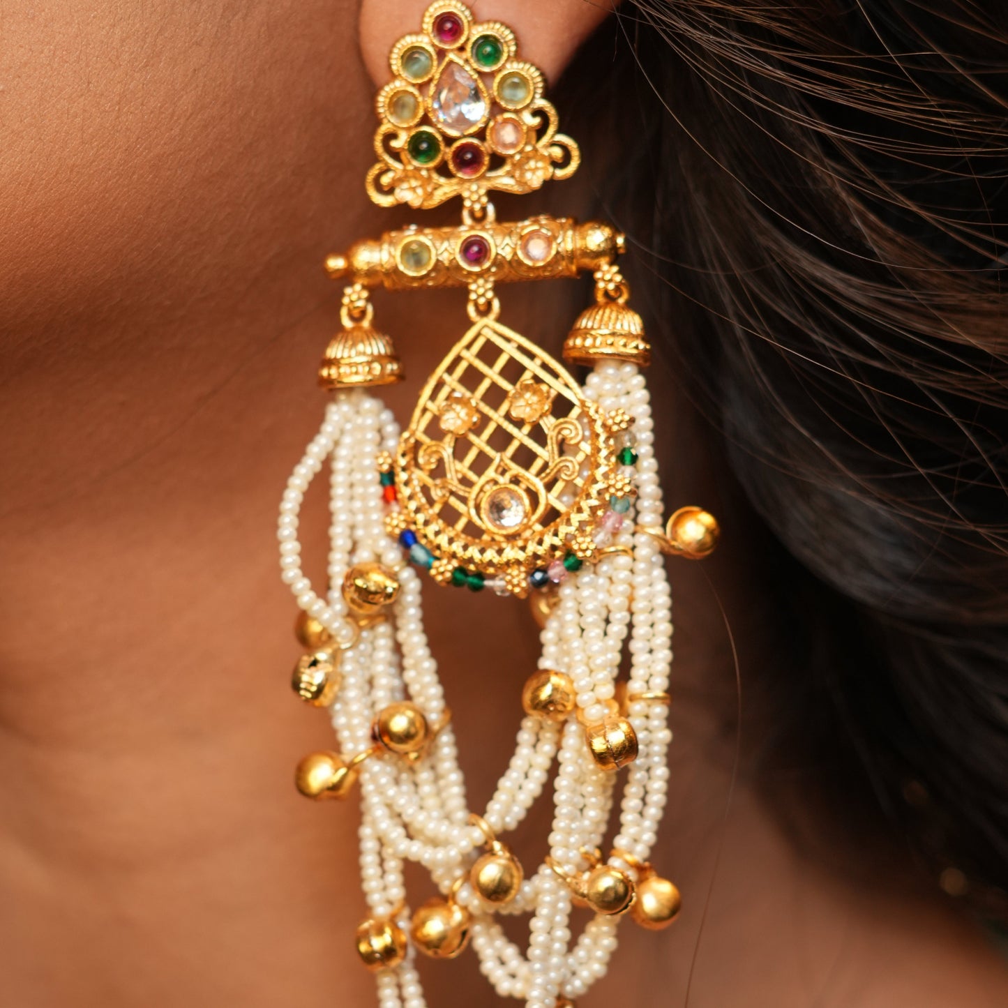 Meher Kashmiri Earrings (Multi-colour)