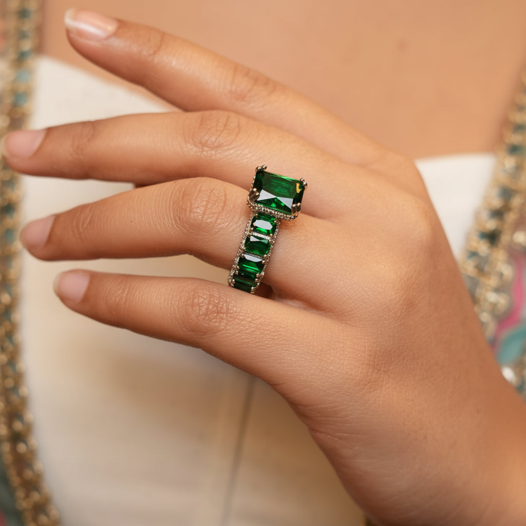 Premium Diamond AD Ring (Green)