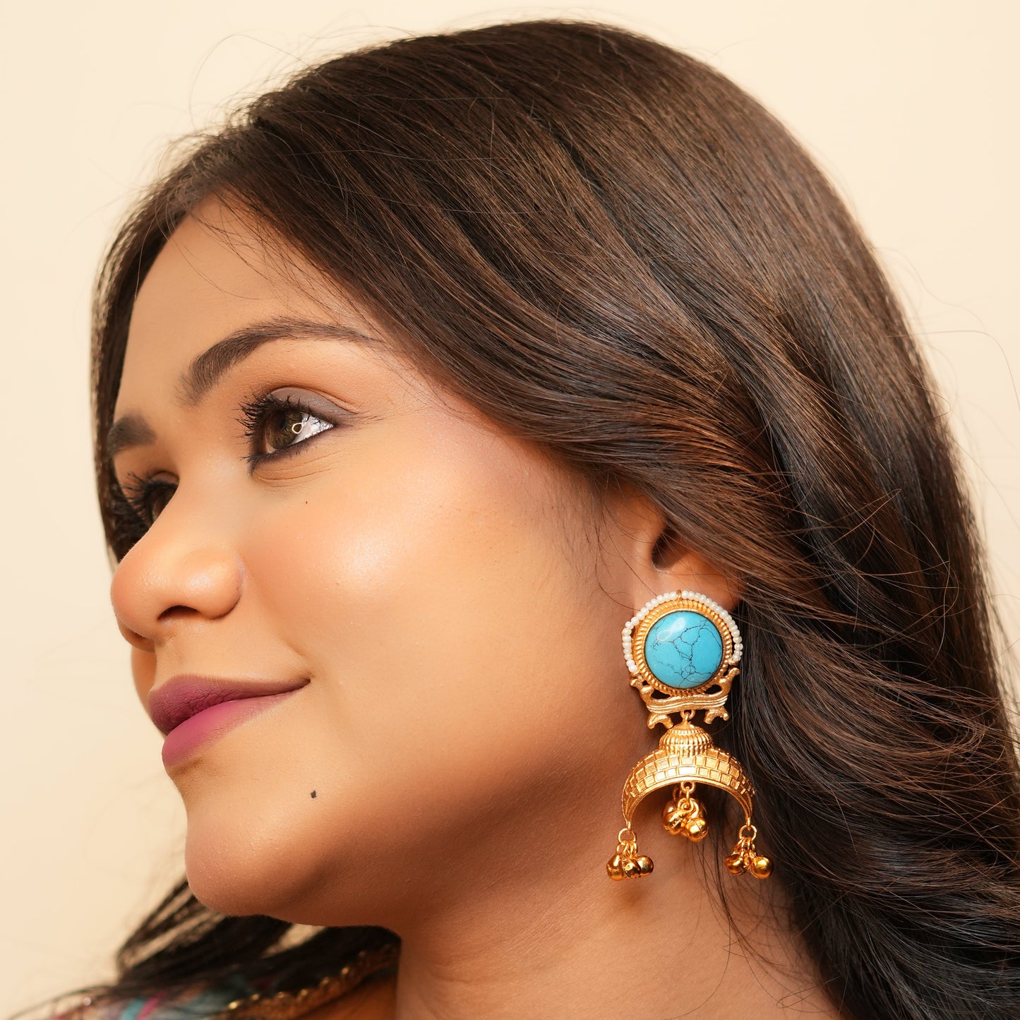 Heritage Jhumkas (Blue)