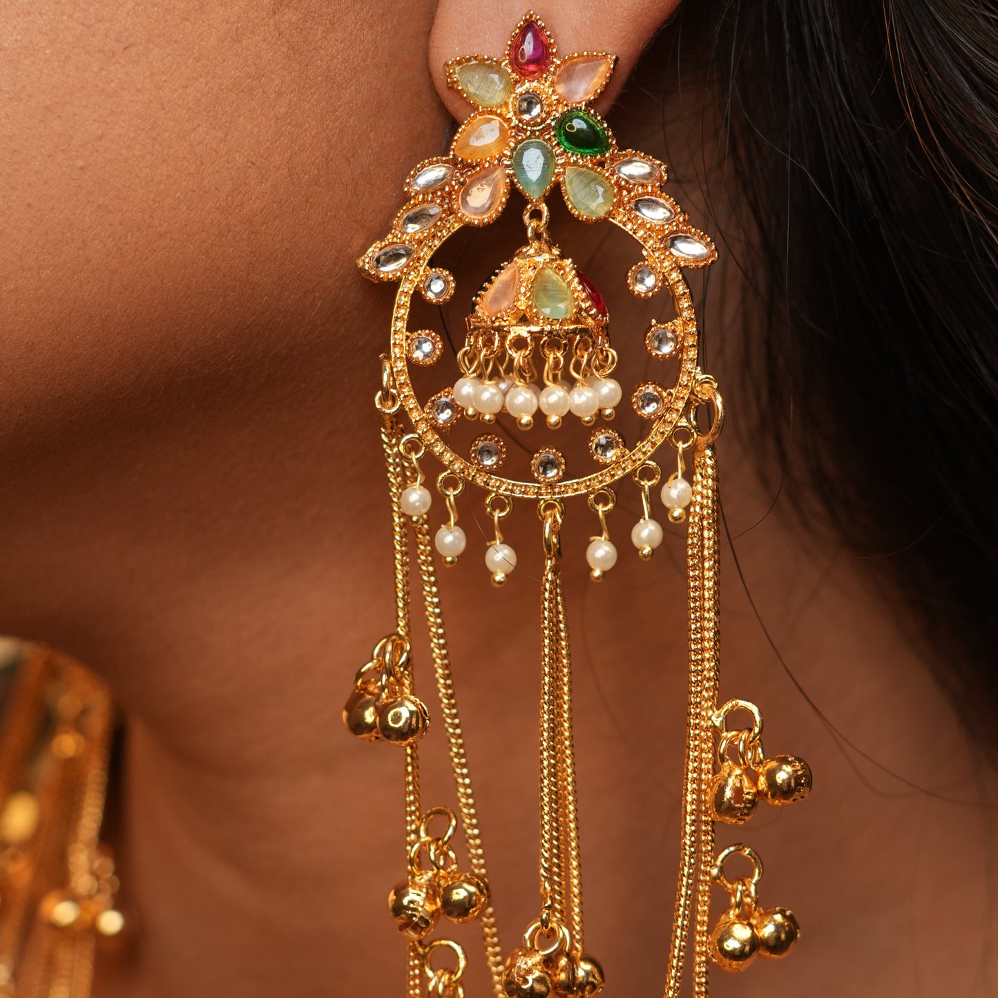 Zoya Kashmiri Earrings (Multi colour)