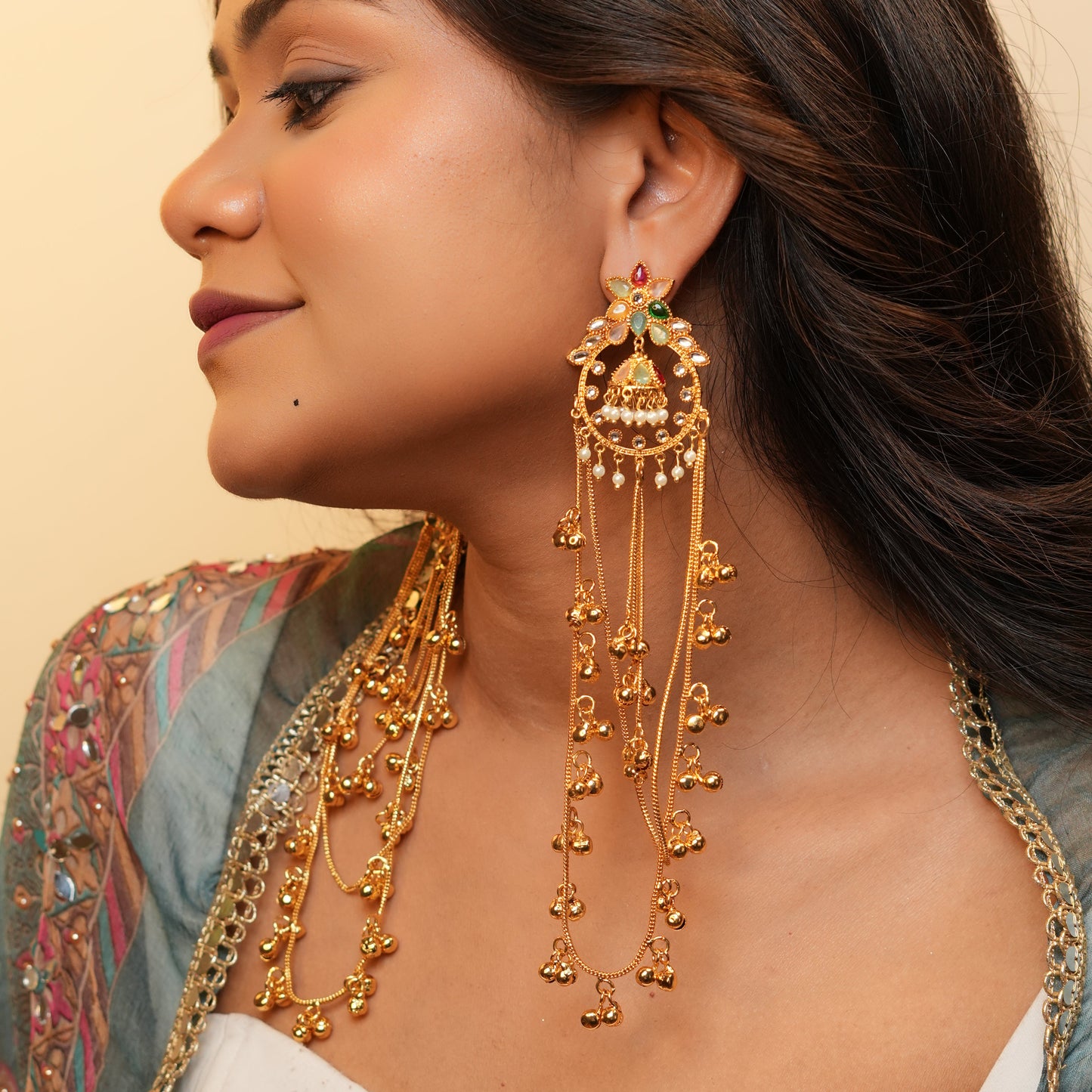 Zoya Kashmiri Earrings (Multi colour)