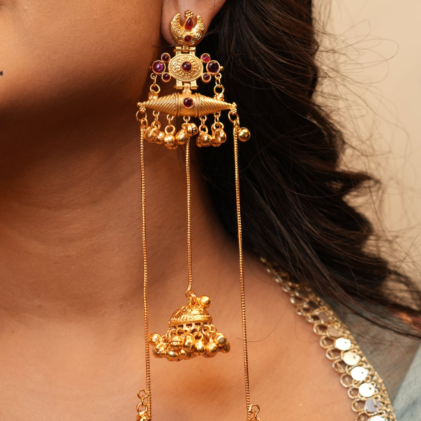 Riwaaz Kashmiri Earrings (Pink)