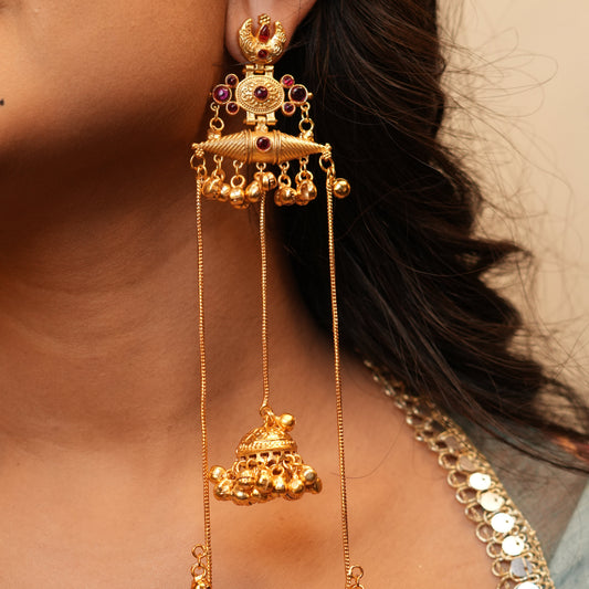 Riwaaz Kashmiri Earrings (Pink)