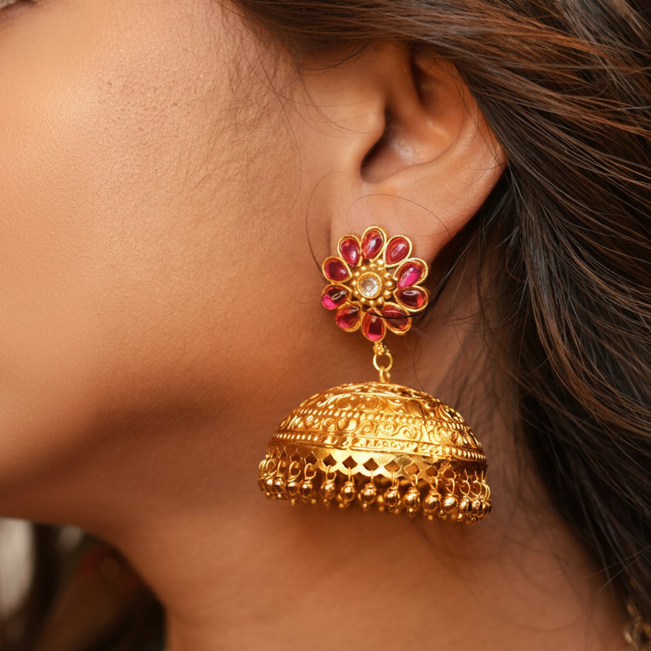 Gul Kashmiri Jhumka (Pink)