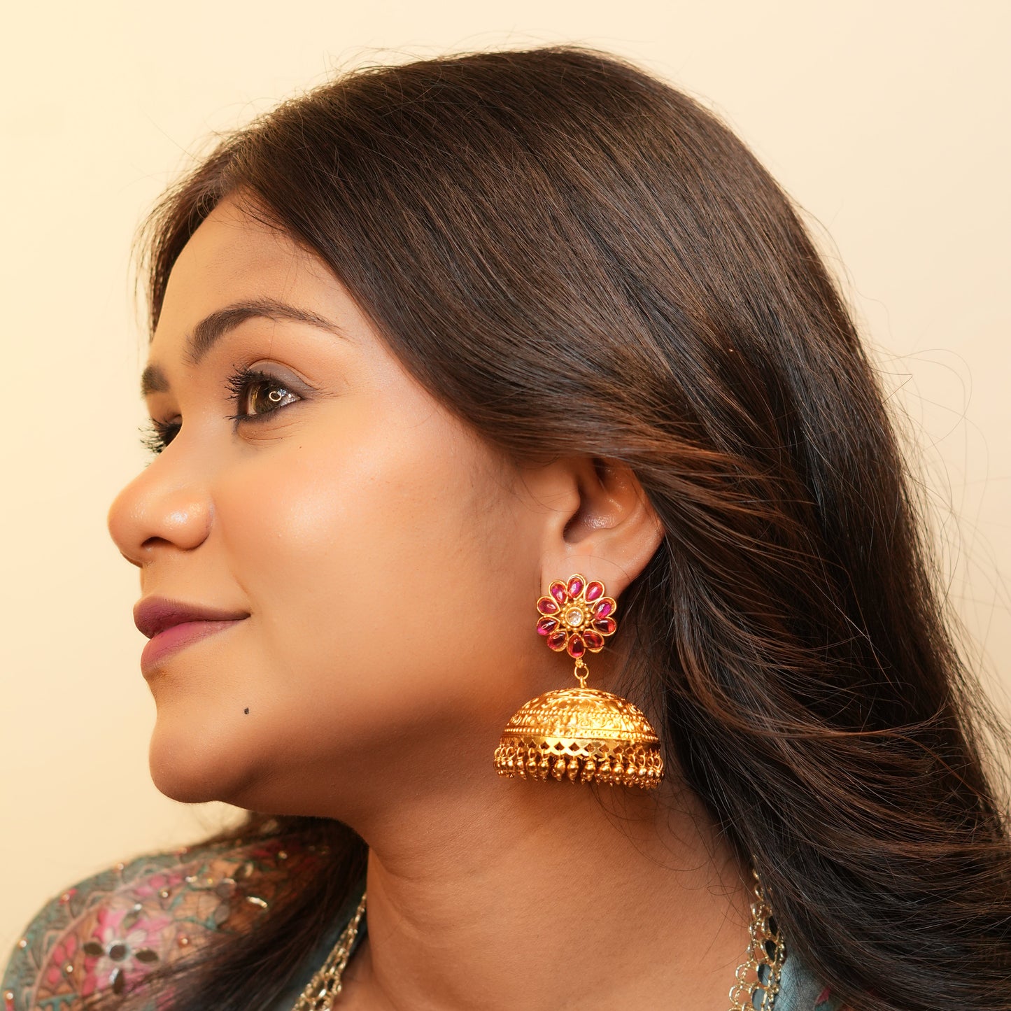 Gul Kashmiri Jhumka (Pink)