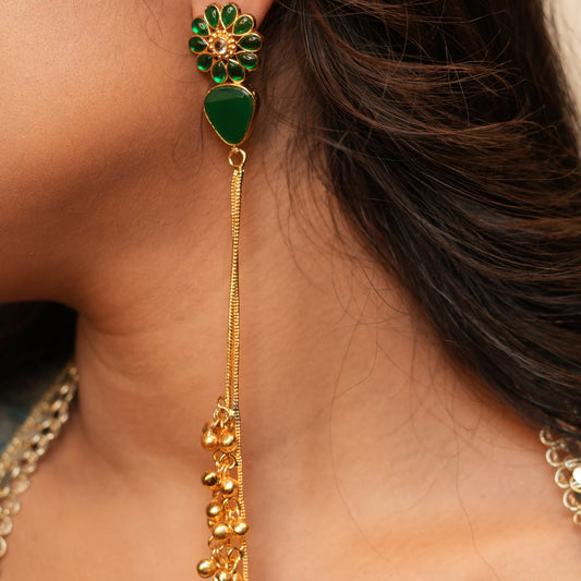 Ruhi Kashmiri Earrings (Green)