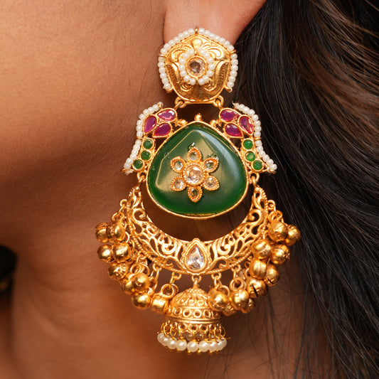 Kashvi Kashmiri Earrings (Green)