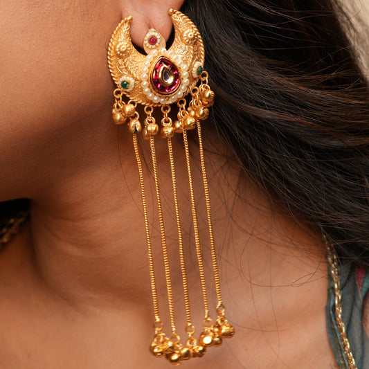 Samira Kashmiri Earrings (Pink)