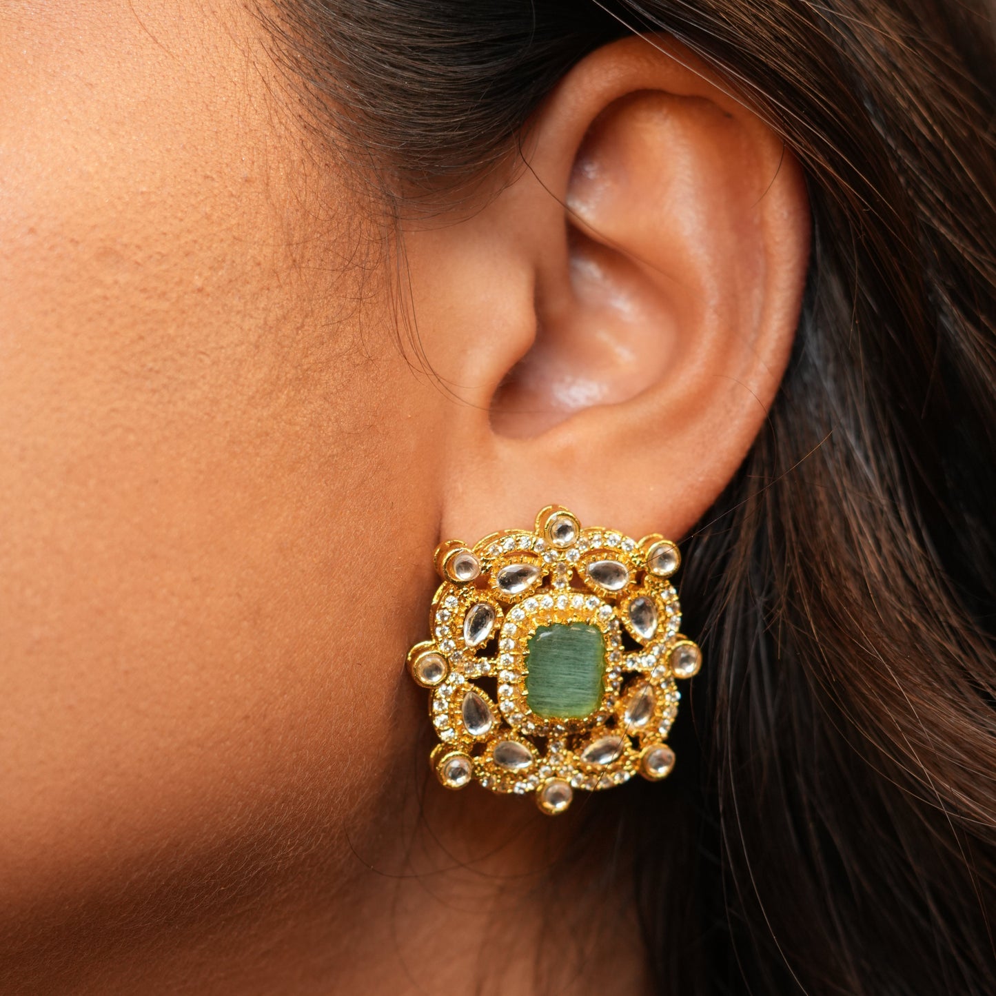 Maira Chokar Necklace (Mint Green)