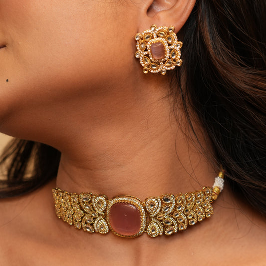 Maira Choker Necklace (Pink)