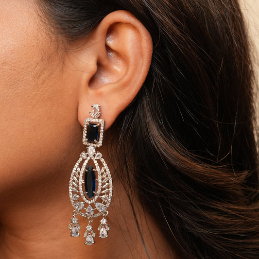 Blue Mirage AD Earrings