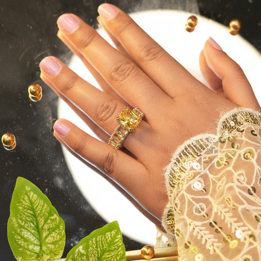 Premium Diamond AD Ring(Yellow)