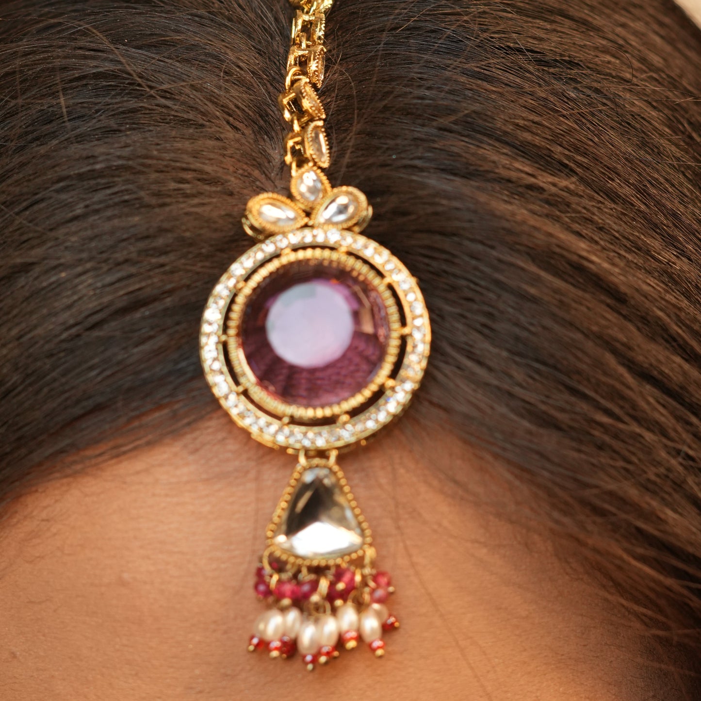Amarya Bridal Necklace (Purple-Green)