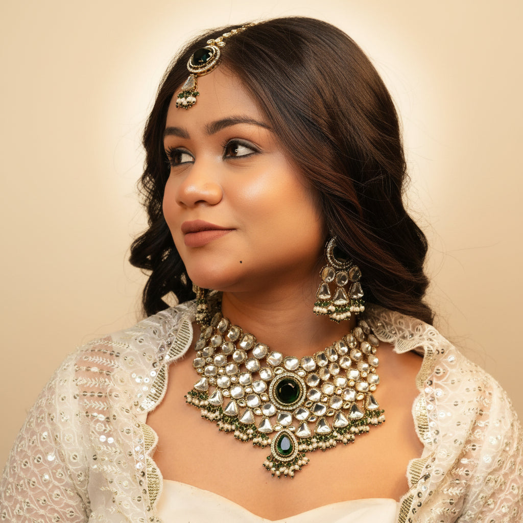 Amarya Bridal Necklace (Green)