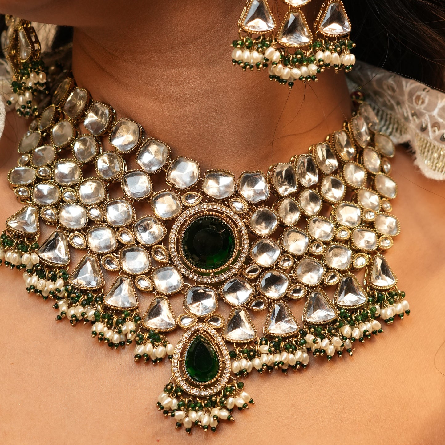 Amarya Bridal Necklace (Green)