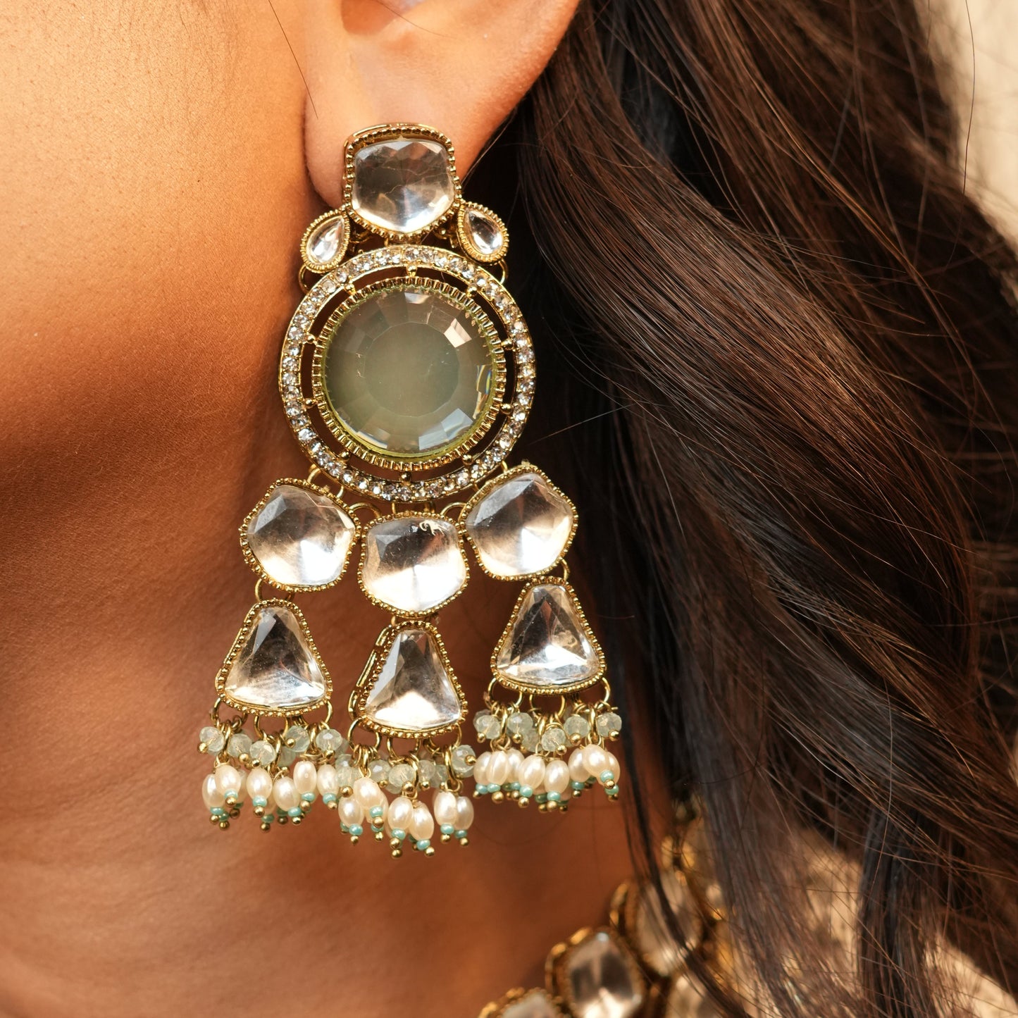 Amarya Bridal Necklace (Mint Green)
