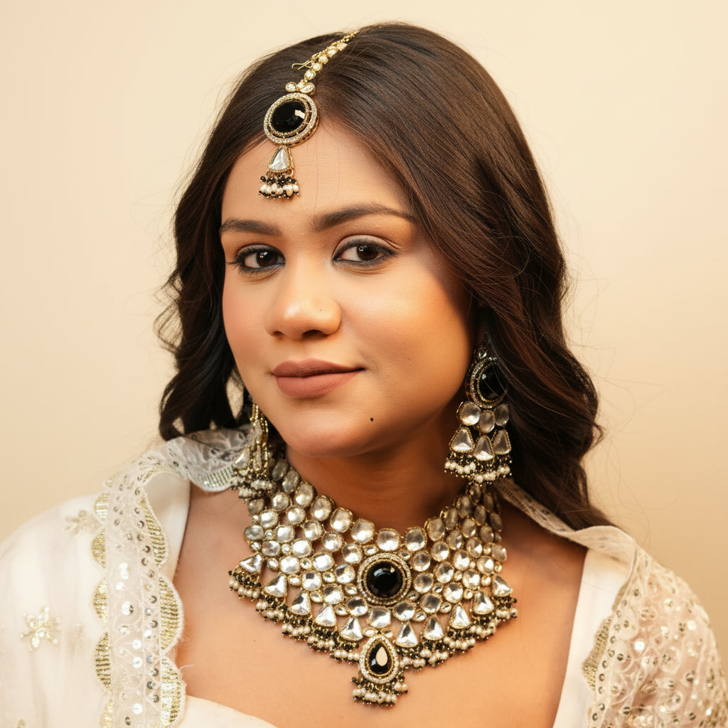 Amarya Bridal Necklace (Black)