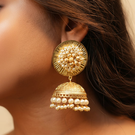 Pearl Noor Jhumkas