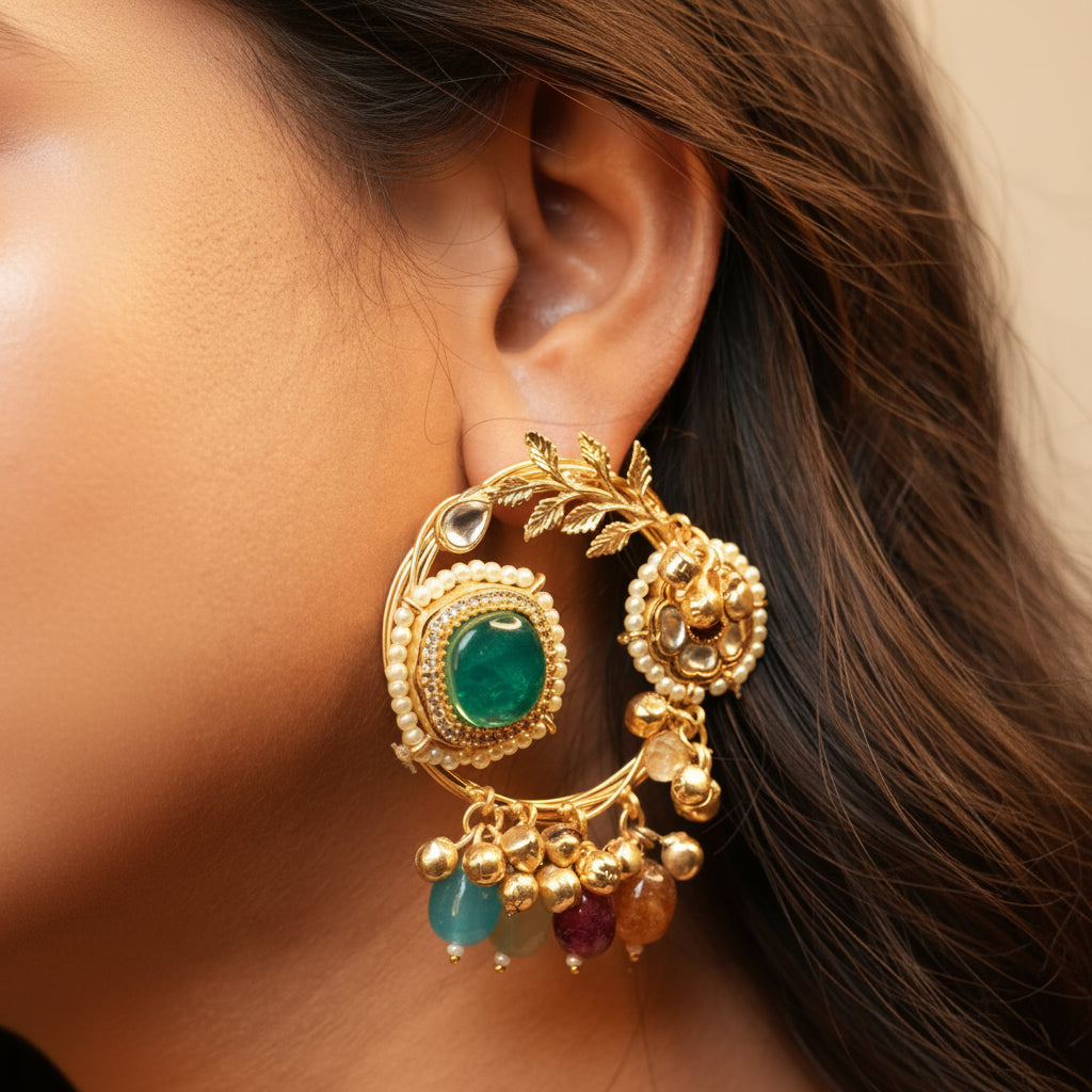 Rangrez Earrings (Green)