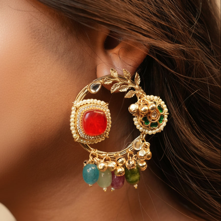 Rangrez Earrings (Red)