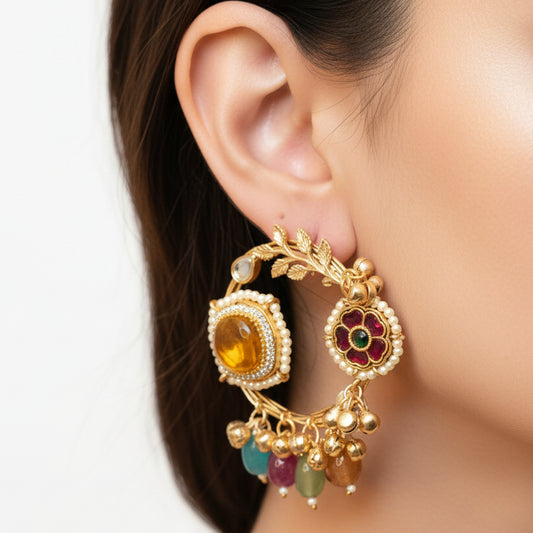 Rangrez Earrings (Yellow)