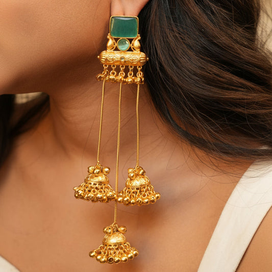 Roohi Kashmiri Earrings (Green)