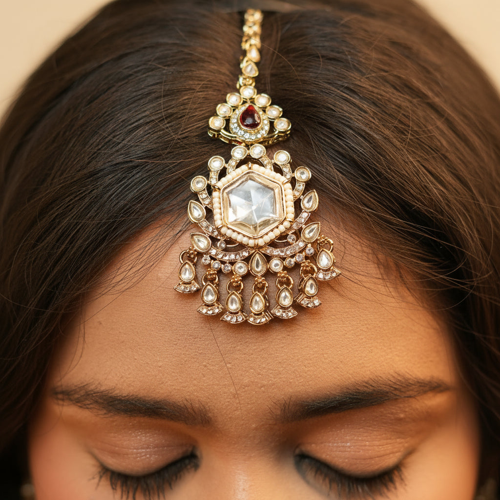 Meera Layered Necklace (Red)