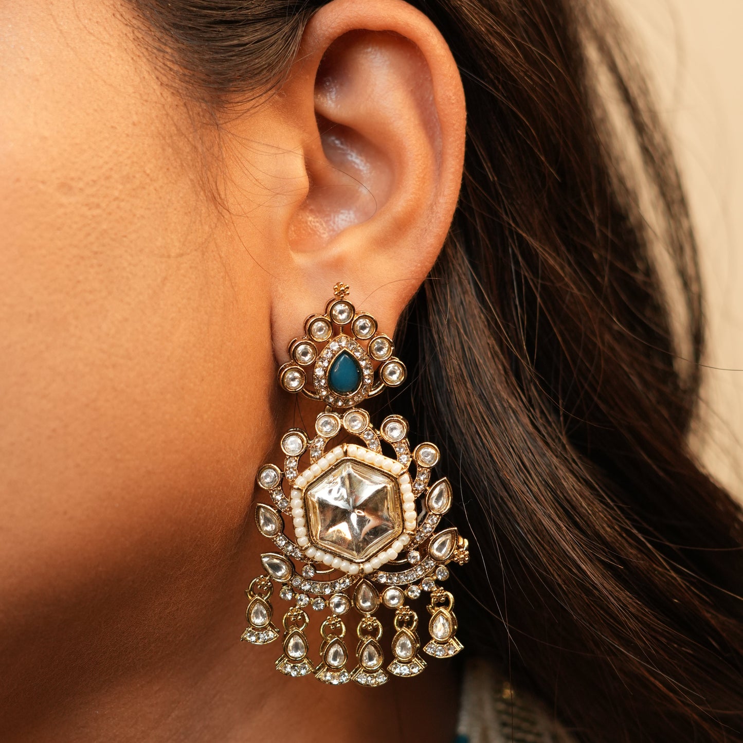 Meera Layered Necklace (Blue)