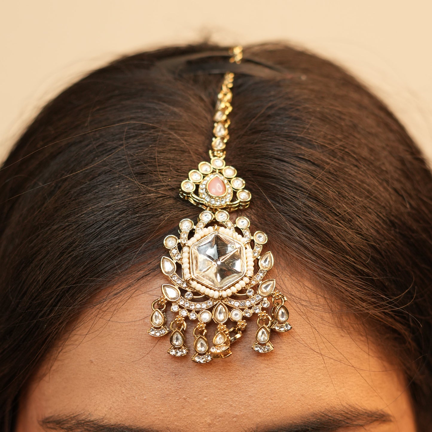 Meera Layered Necklace (Light Green-Light Pink)