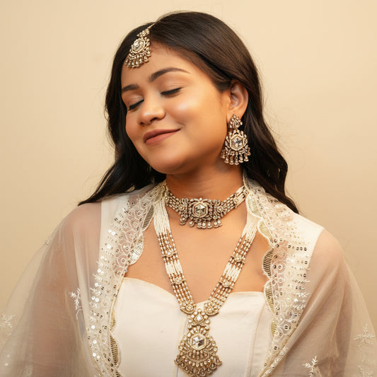 Meera Layered Necklace (Light Pink)