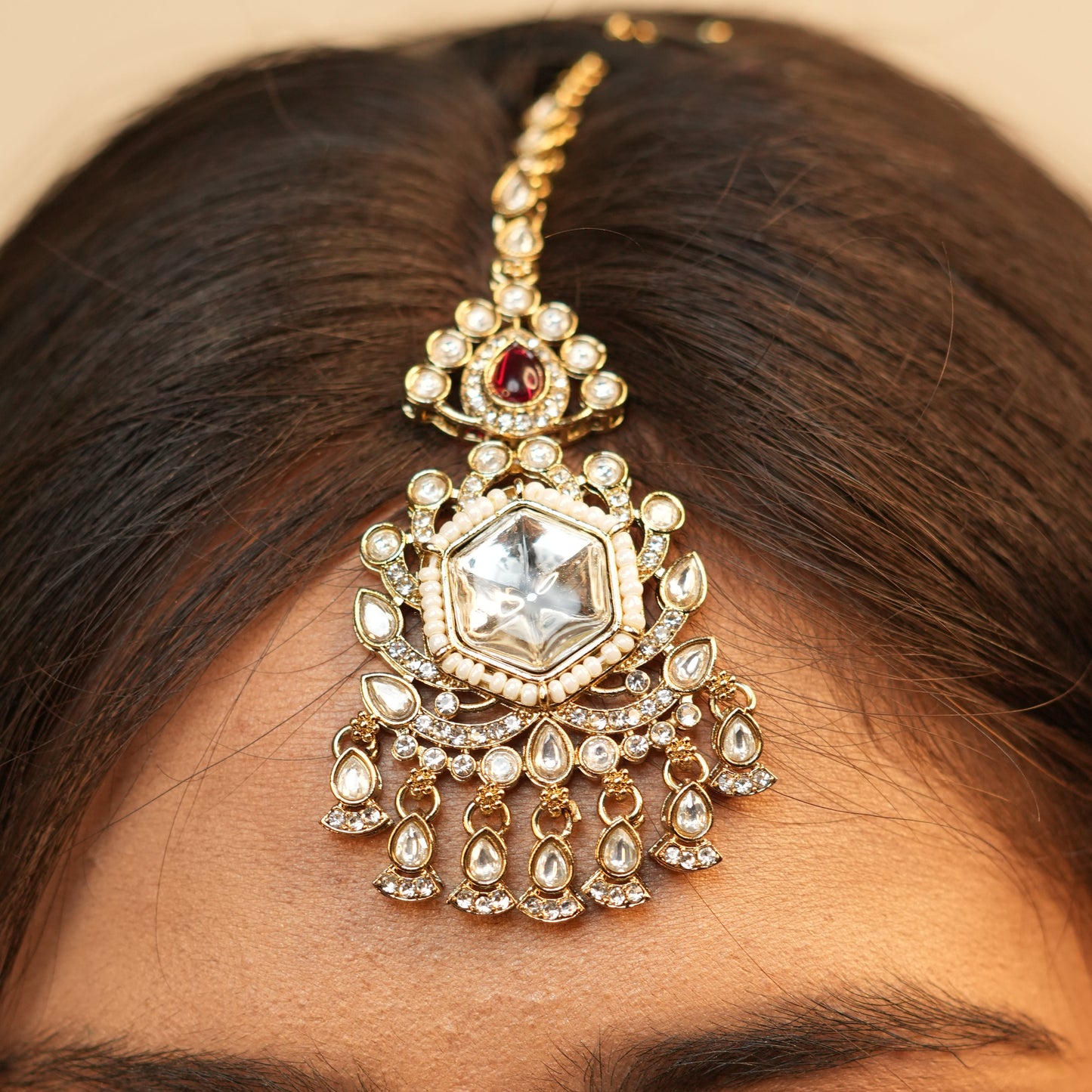 Meera Layered Necklace (Pink)