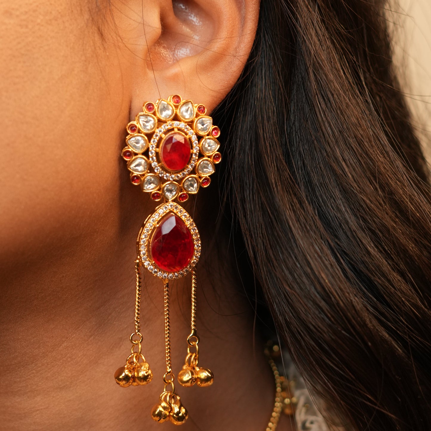 Ziva Kashmiri Necklace (Red)